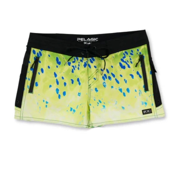 Pelagic Womens Ocean Master Shorts - Green Dorado - Picture 1 of 11